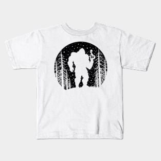 Bigfoot Alien Silhouette Kids T-Shirt